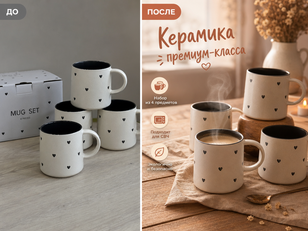 До и после SEO-упаковки — Товары для дома
