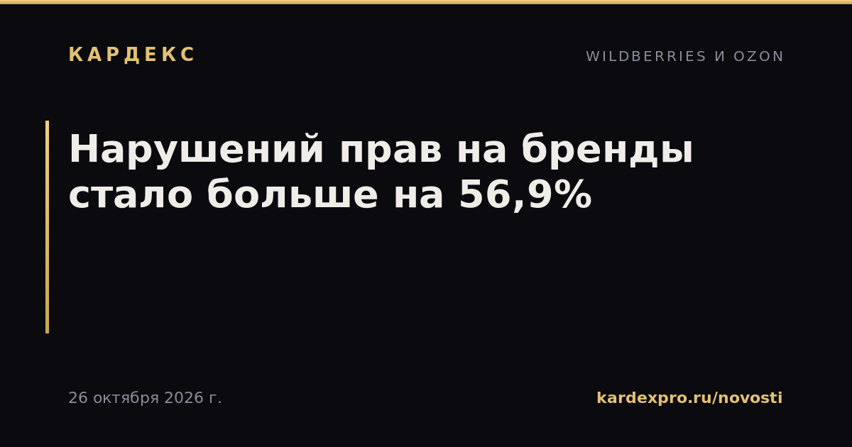 Нарушений прав на бренды стало больше на 56,9%