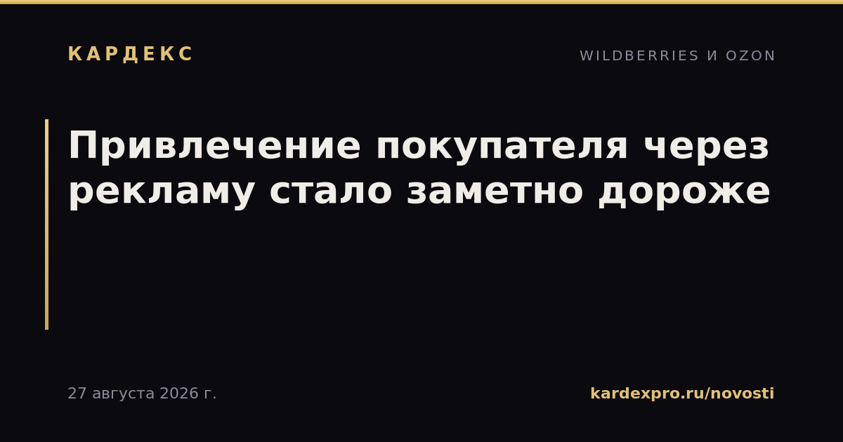 Привлечение покупателя через рекламу стало заметно дороже